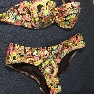 Padded push up underwire bikini scrunch butt VS